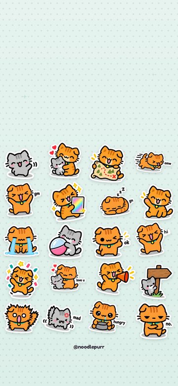Sticker scatter wallpaper